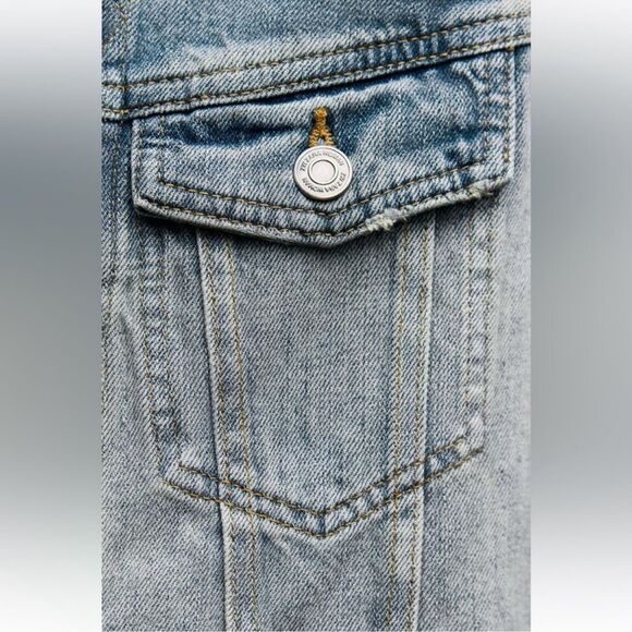 ZARA ZW COLLECTION WASHED DENIM JACKET - Picture 7 of 7